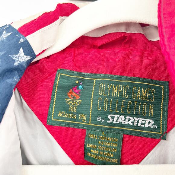 Starter Mens VTG Vintage USA Atlanta 1996 Olympics Full Zip Windbreaker Jacket L - Picture 7 of 12